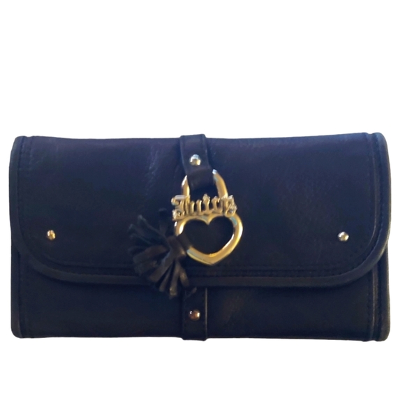 Juicy Couture Handbags - Juicy Couture Black Leather Long Wallet